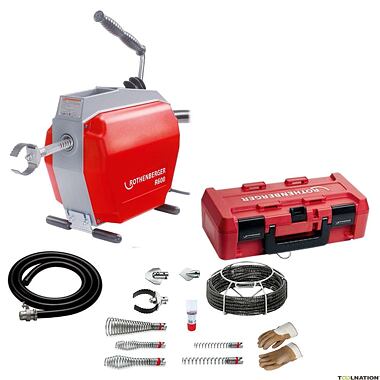 ROTHENBERGER SET: Čistička potrubí R600 se sadou nářadí/spirál SMK, 16-22 mm