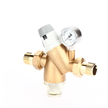 CALEFFI ventil redukční s tlakoměrem 1"