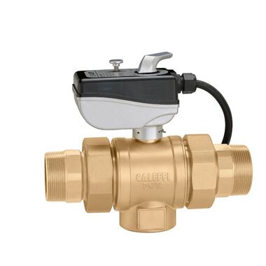CALEFFI Dvoucestný kulový ventil se servopohonem - 1 1/4" 230V - 2 vodiče