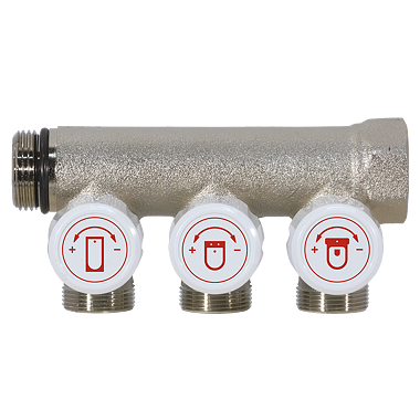 PINTOSSI Rozdělovač lineární modulární s ventily 3/4"-1/2"