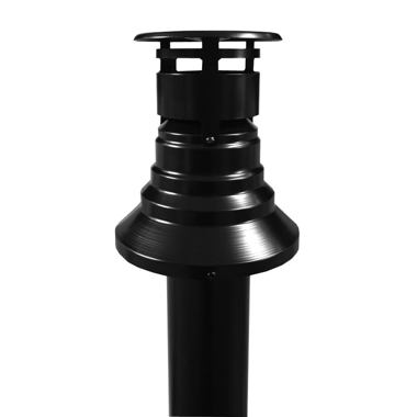 Komín PPS 80 - černý s hlavicí