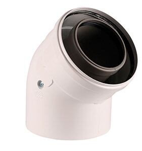 WBCUR45 Kolenou souosé DN 60/100 - 45°