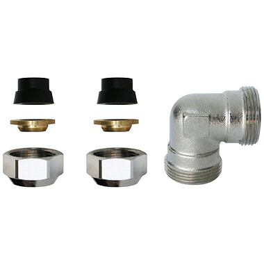 PINTOSSI Niklované koleno s adaptéry 1/2" ⌀12