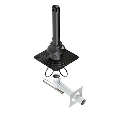 Sada komínové hlavice a kolene PP DN80 - 390x3x90 mm