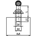 Schéma hlavice komínová PA 125/80 mm