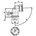 Schéma koleno PA 90° - 60/100mm s přírubou